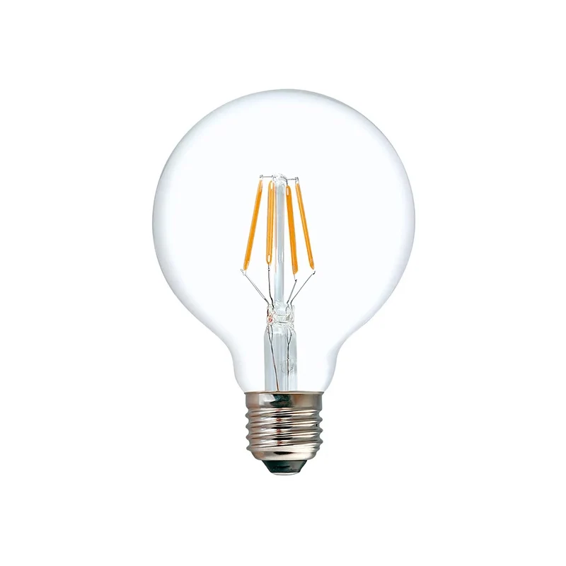 Led лампа g80 крушка 4w e27 3000k 200-220v прозрачна