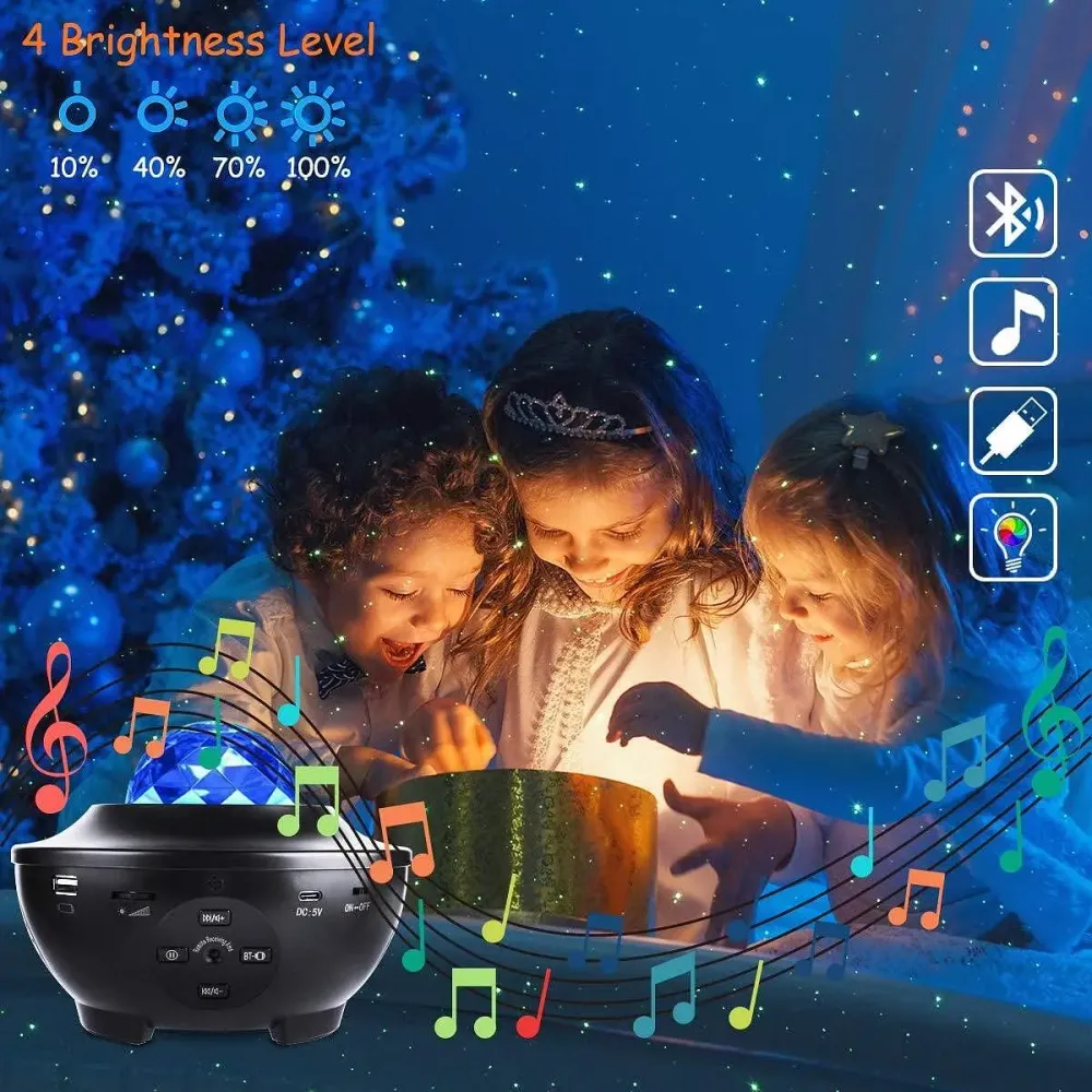 LED Galaxy Star проектор с Bluetooth високоговорител