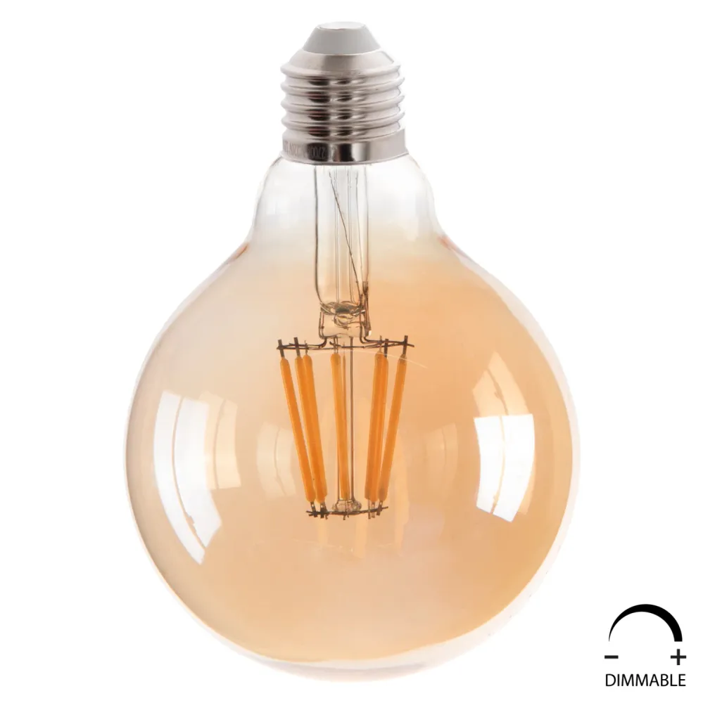 LED крушка GLOBO 8W E27 2700K златист цвят