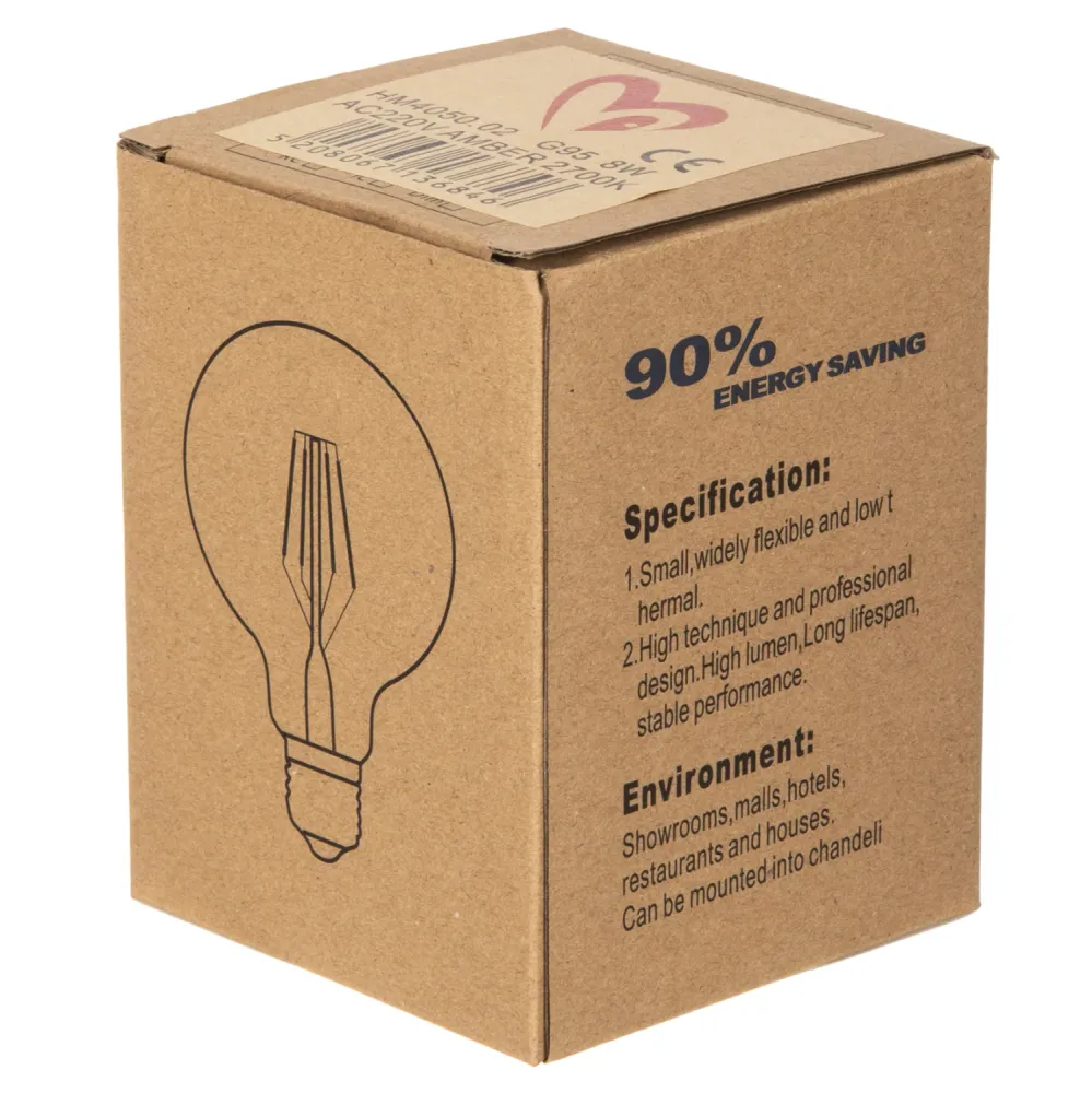 LED крушка GLOBO 8W E27 2700K златист цвят