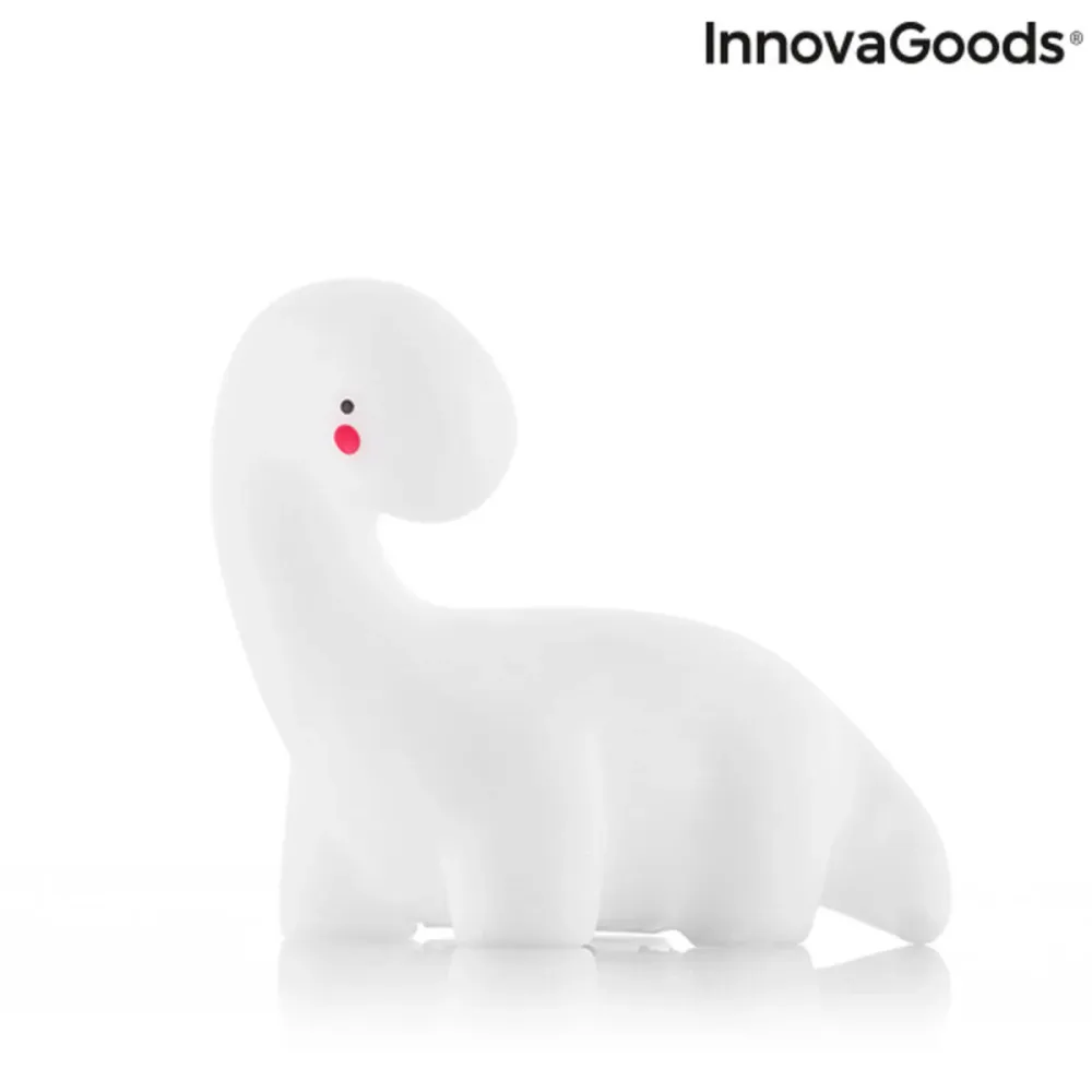 Многоцветна LED Лампа Динозавър Lightosaurus InnovaGoods IG815318 Бял Винил (1 броя) (След ремонт B)