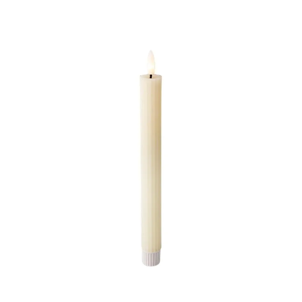 LED Свещ Lumineo Бежов Ø 2,2 x 24,5 cm (AAA)