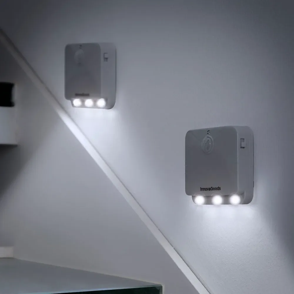 LED лампи със сензор за движение Lumtoo – Безжично осветление за дом и офис (2 броя)