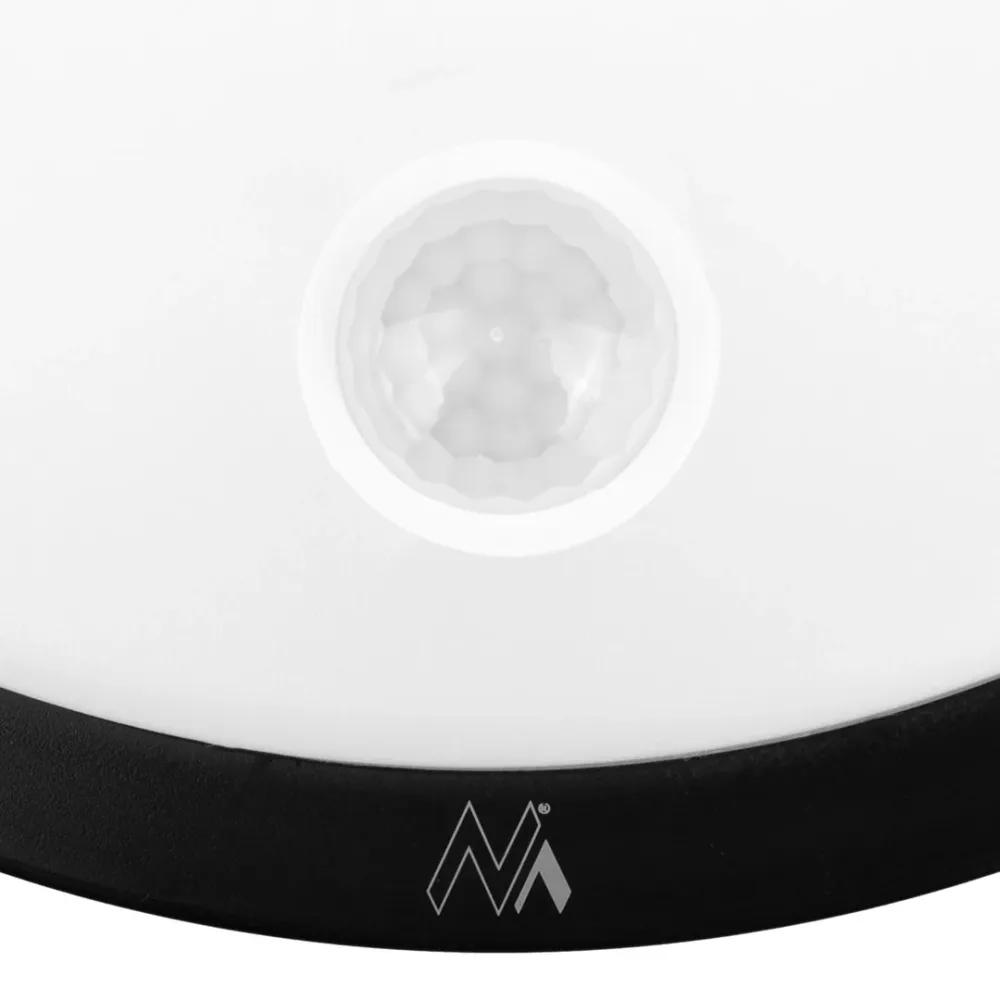 LED лампа Maclean със сензор за движение, PIR сензор, черна, 10W, IP65, 1000lm, неутрален цвят, MCE525 B