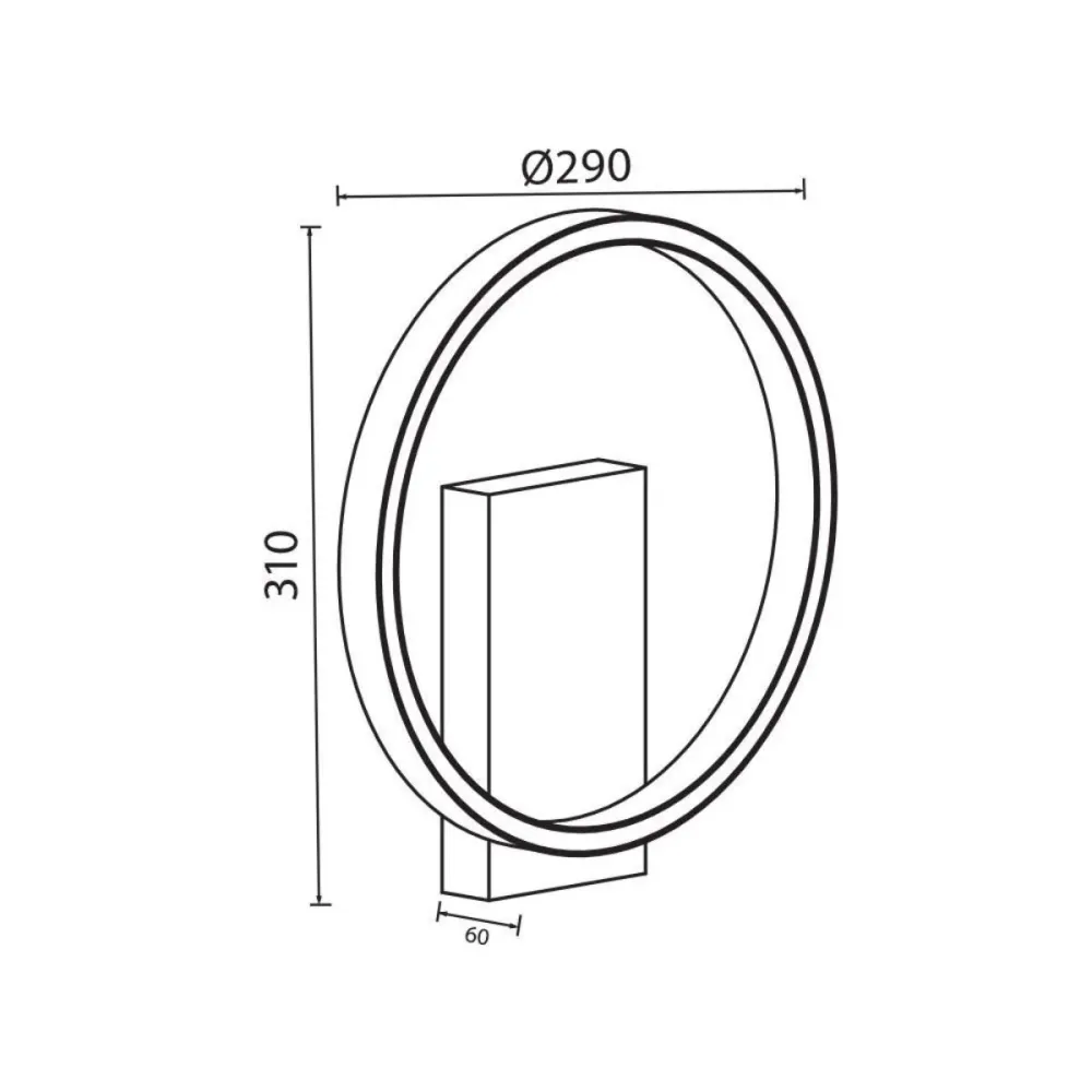 LED АПЛИК MATTEO 12W 3000-6400K ЧЕРНО