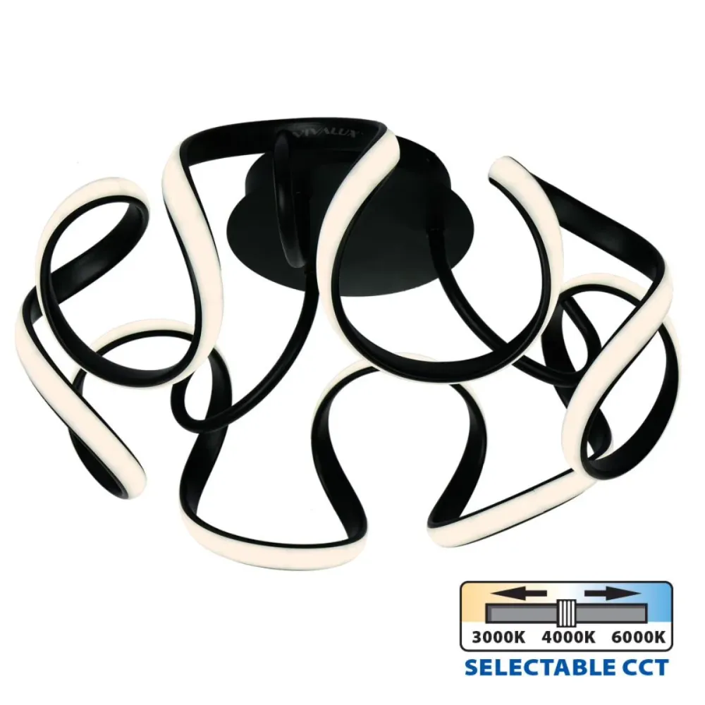 LED ПЛАФОН MEANDRAC 54W 3000-6000K ЧЕРЕН