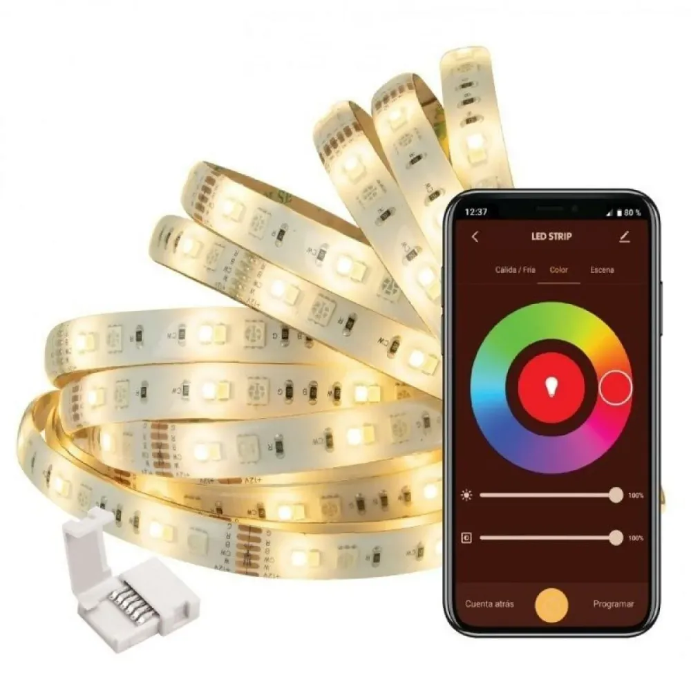 LED ленти Muvit iO Черен Многоцветен Златен F 5 m