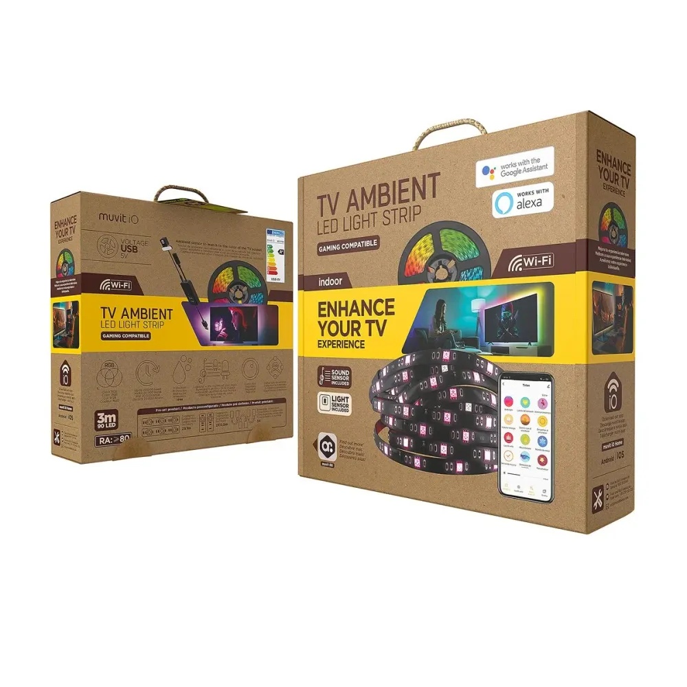 LED ленти Muvit iO Черен 30 cm 3 m