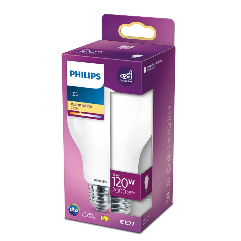 LED крушка Philips D 120 W 13 W E27 2000 Lm 7 x 12 cm (2700 K)