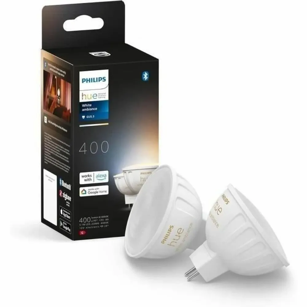 LED крушка Philips Бял G 400 lm 2 броя (2200K) (6500 K)