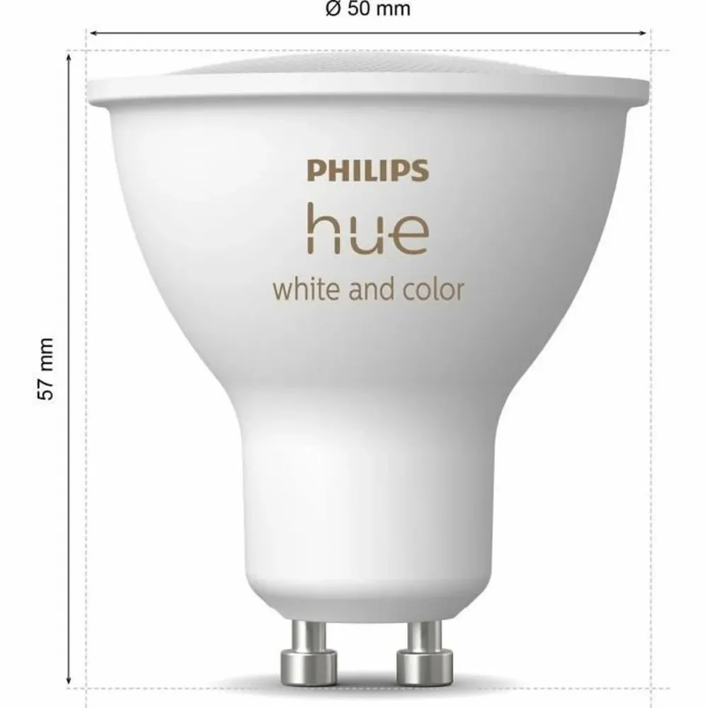 LED крушка Philips Бял E GU10 400 lm 2 броя (6500 K)