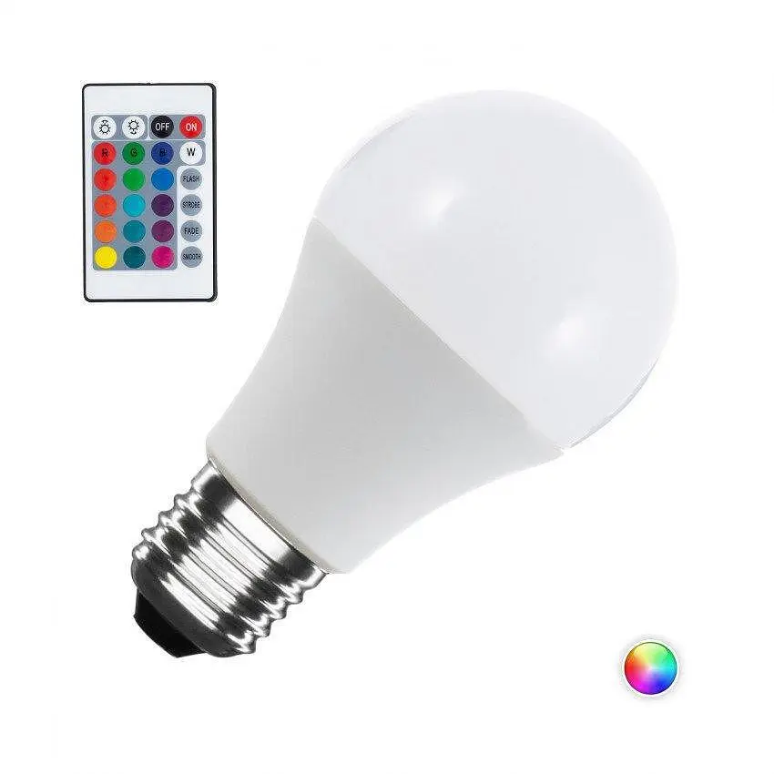 LED RGB крушка с дистанционно 16 цвята