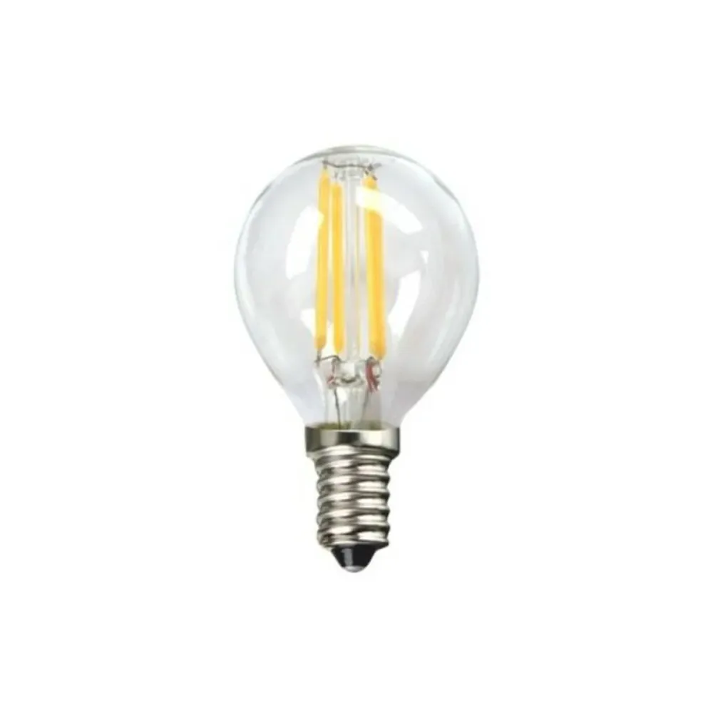 Сферична LED крушка за лампа Silver Electronics 1960314 E14 4W 3000K ++ (Топла светлина)