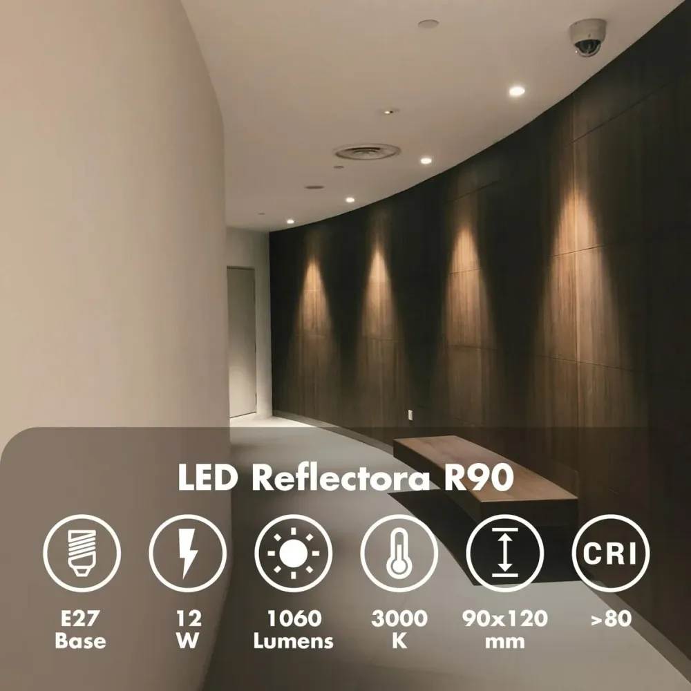 LED крушка Silver Electronics 999007 R90 E27 Сив 12 W 3000K