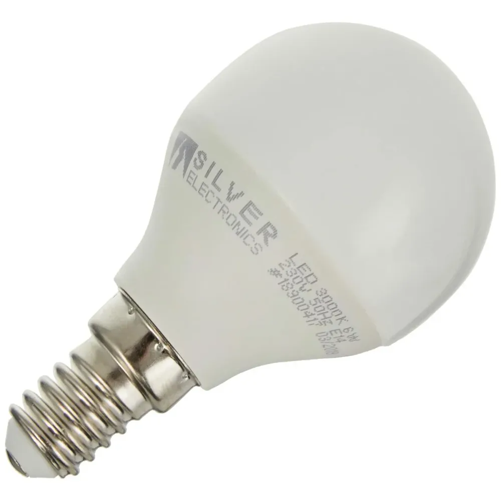 LED крушка Silver Electronics ESFERICA PEQUE Бял 6 W E14 960 lm (3000 K)
