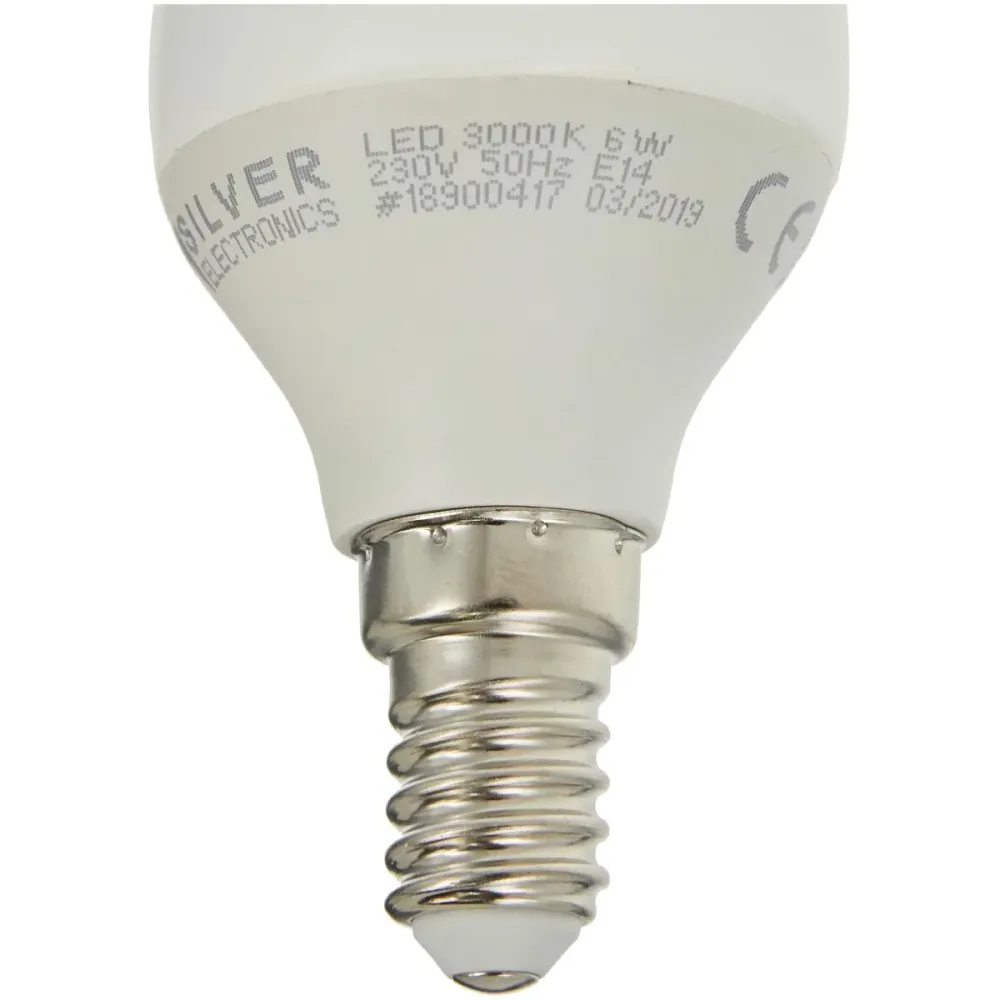 LED крушка Silver Electronics ESFERICA PEQUE Бял 6 W E14 960 lm (3000 K)