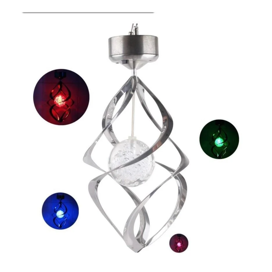 Соларна LED спирална многоцветна лампа | SpinColor