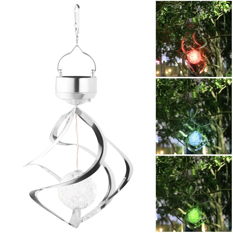 Соларна LED спирална многоцветна лампа | SpinColor