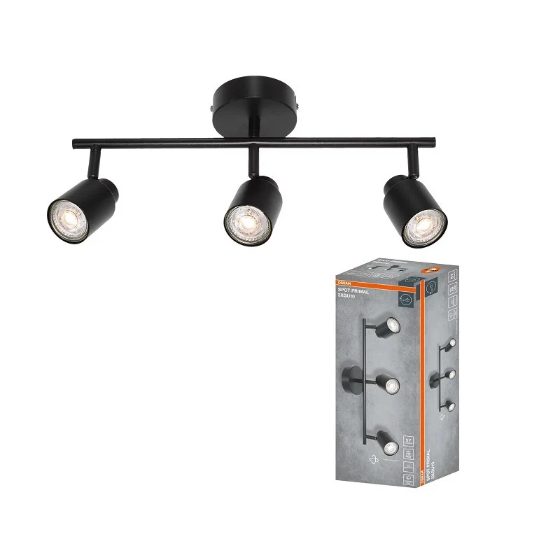 LED ОСВЕТИТЕЛНО ТЯЛО SPOT PRIMAL BLACK 3XGU10 BLACK LEDVANCE