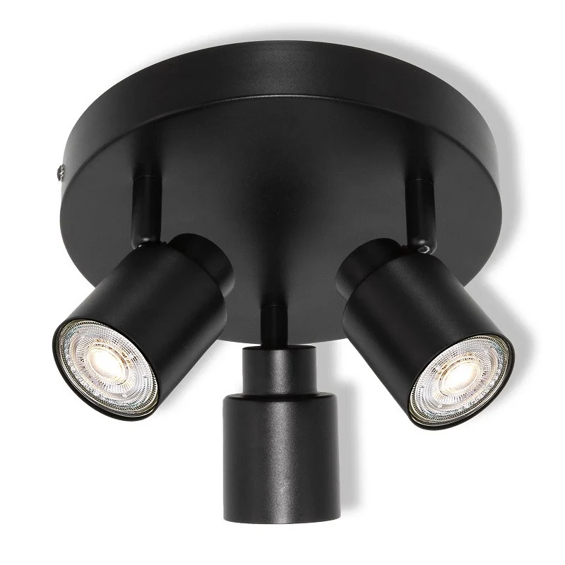 LED ОСВЕТИТЕЛНО ТЯЛО SPOT PRIMAL BLACK 3XGU10 PLATE BLACK LEDVANCE