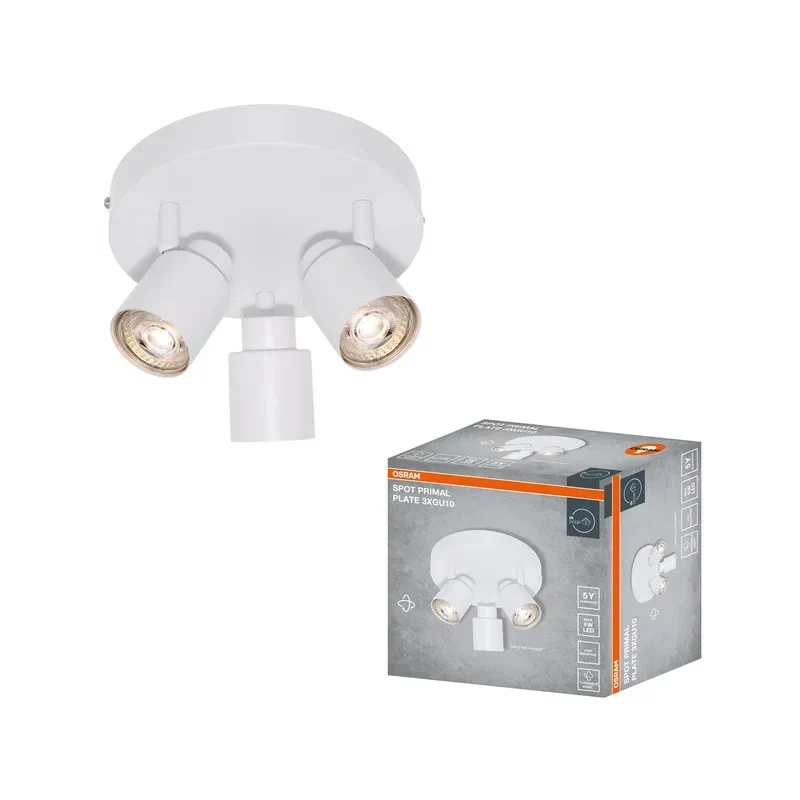 LED ОСВЕТИТЕЛНО ТЯЛО SPOT PRIMAL WHITE 3XGU10 PLATE LEDVANCE - WHITE