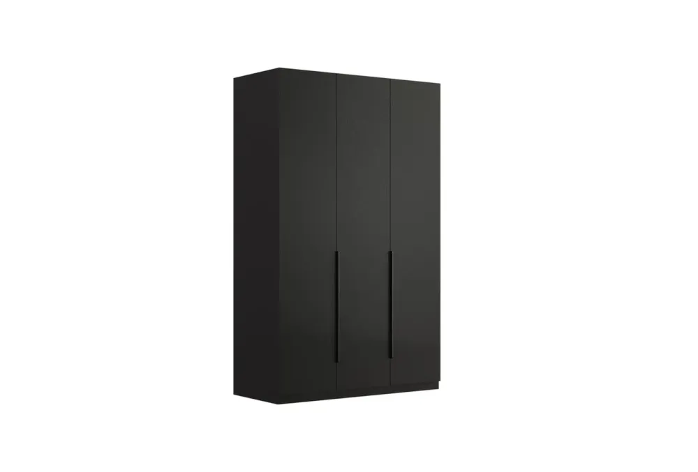 Трикрилен гардероб «Legato Black» - ширина 136см