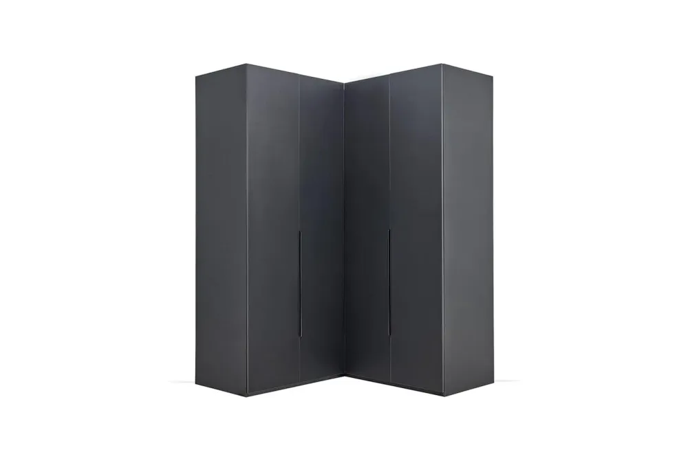 Ъглов гардероб «Legato Black» - ширина 152см