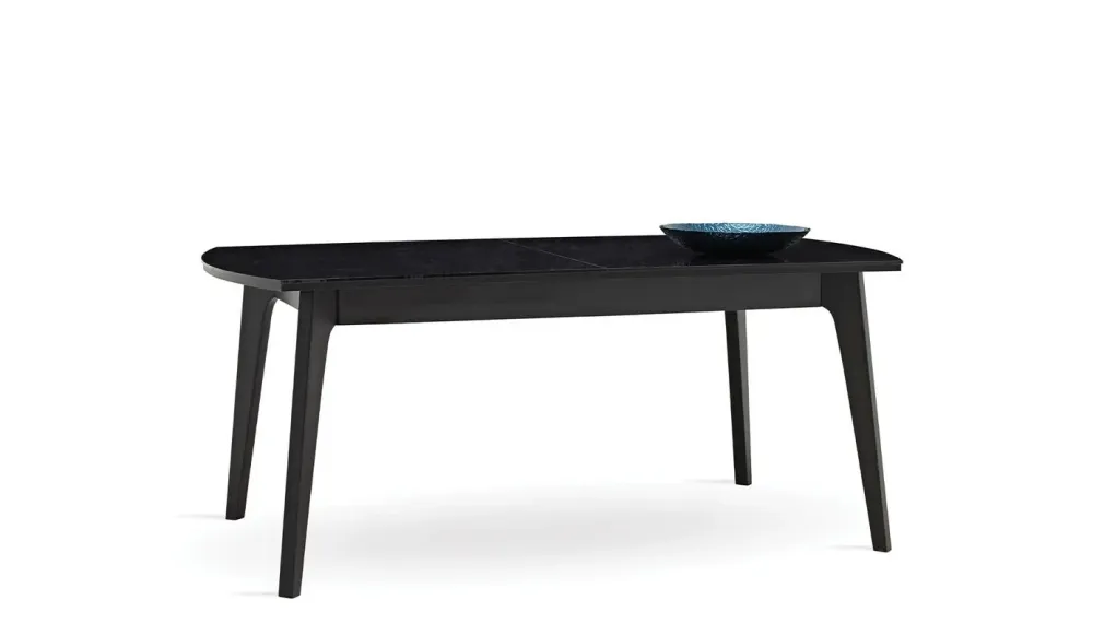 Трапезна разтегателна маса «Legato Black» с размер 180х76х100см