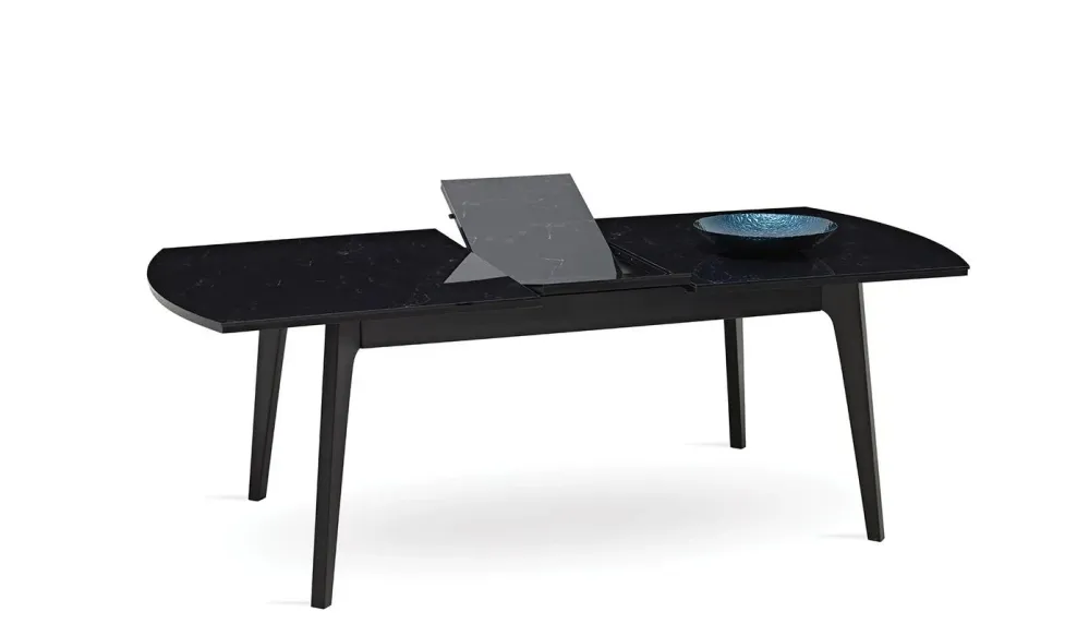 Трапезна разтегателна маса «Legato Black» с размер 180х76х100см