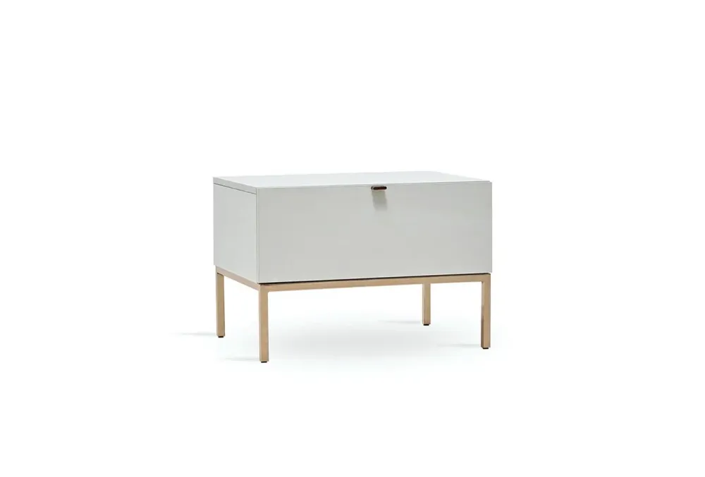 Нощно шкафче «Legato White» + чекмедже, размер 65х46х48см