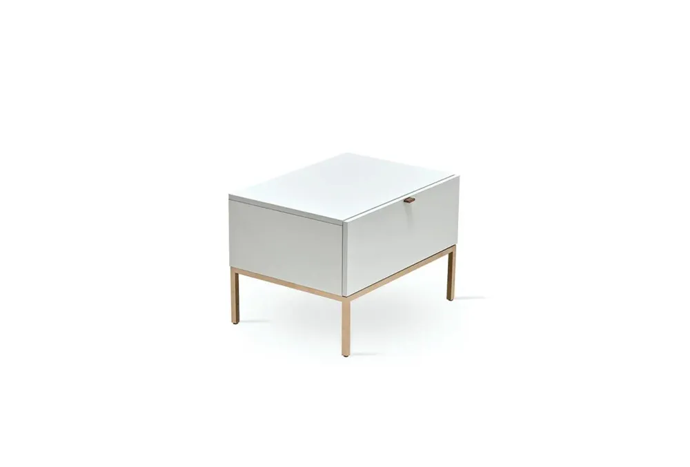 Нощно шкафче «Legato White» + чекмедже, размер 65х46х48см