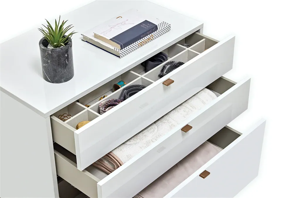 Шкаф «Legato White» с три чекмеджета и органайзер, размер 80х81х48см