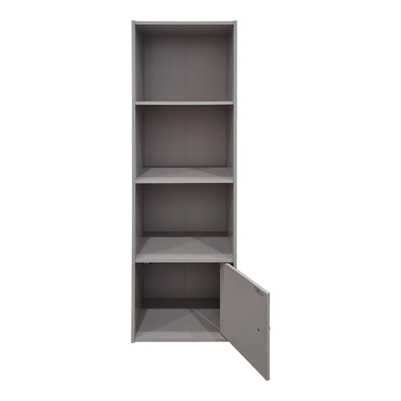 Колонна библиотека с шкаф LENOBIA светлосива 30.5x24x95см