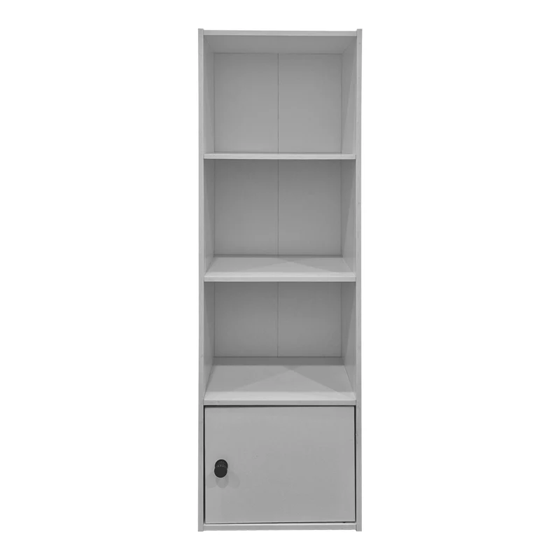 Колонна библиотека LENOBIA с шкаф бяла 30.5x24x95см