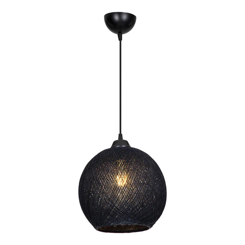 Плафон Leshia Ε27 черен D26x26см