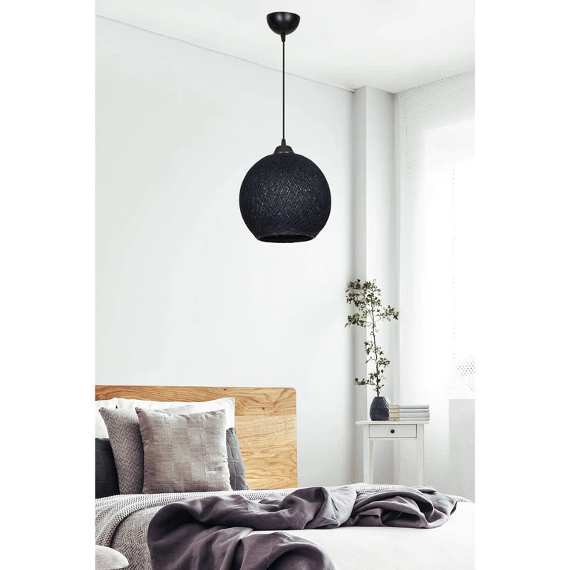 Плафон Leshia Ε27 черен D26x26см