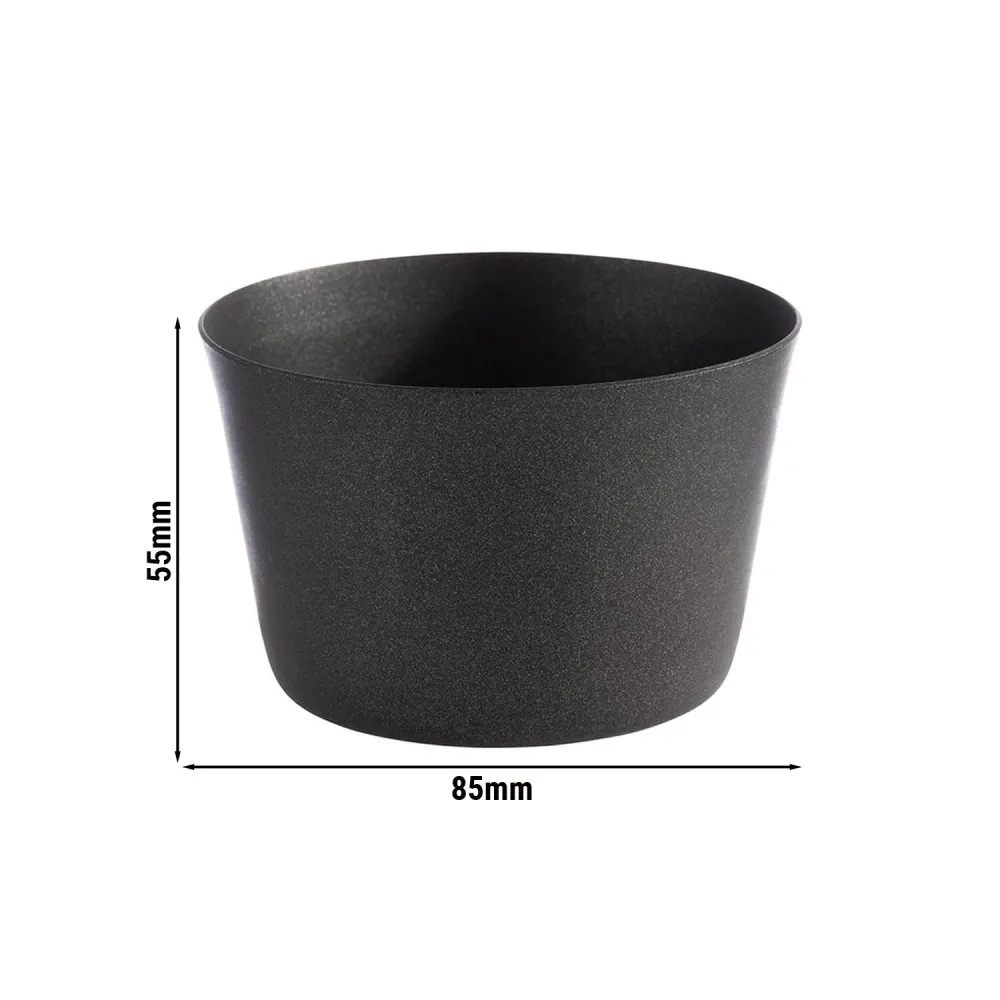 (6 бр.) Купичка - LEVANTE - Неръждаема стомана - 200ml - Ø 85mm - Дълбочина: 55mm - Черно