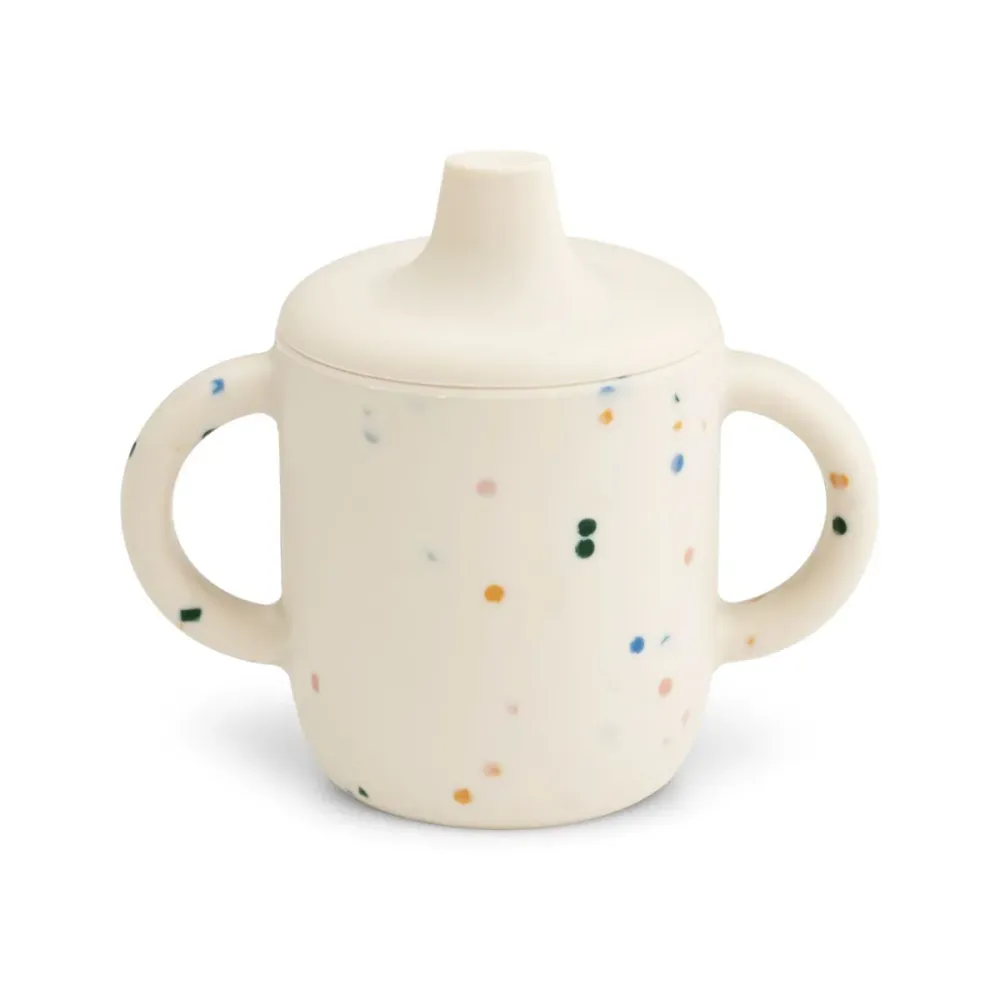 LIEWOOD Силиконова чаша за пиене NEIL Splash dots / Sea shell, 150 мл.