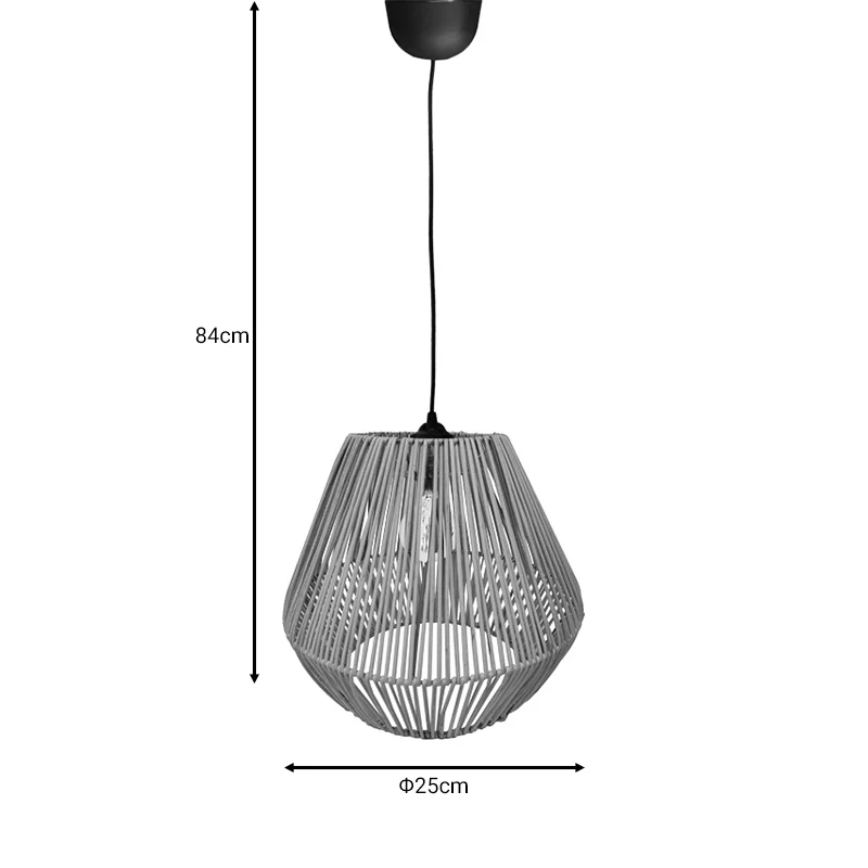 Плафон от ракита Lilabel в естествен цвят D25x84см
