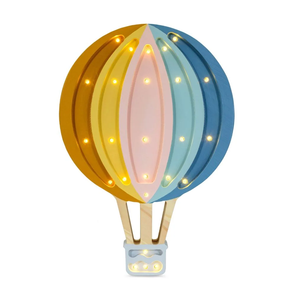 Little Lights Детска лампа балон с горещ въздух, ретро дъга