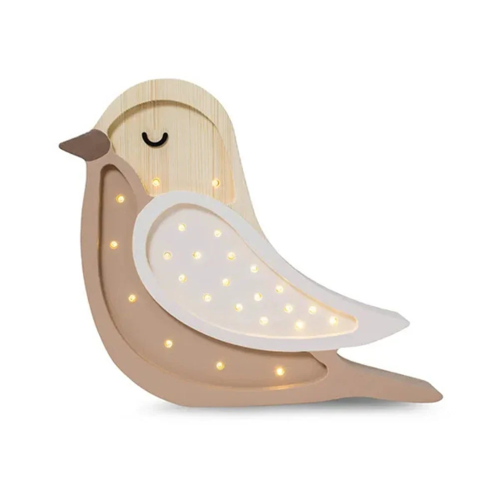 Little Lights Детска лампа Bird Coffee Wood