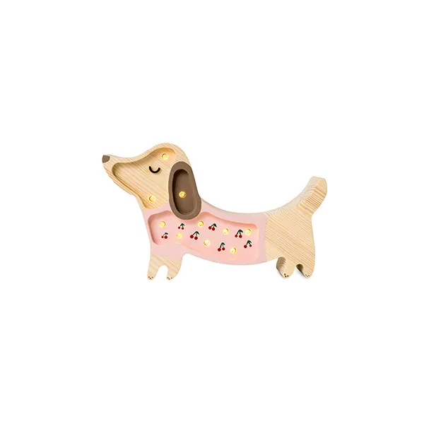Little Lights Детска лампа Puppy Mini череша на розово