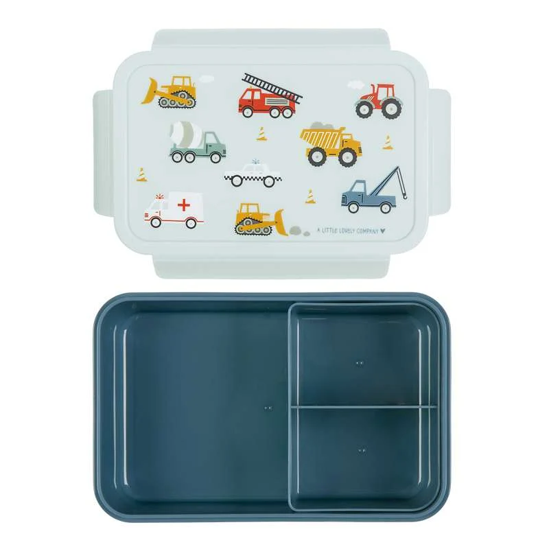 Little Lovely Company Разделен Bento Кутия за Храна - Превозни Средства