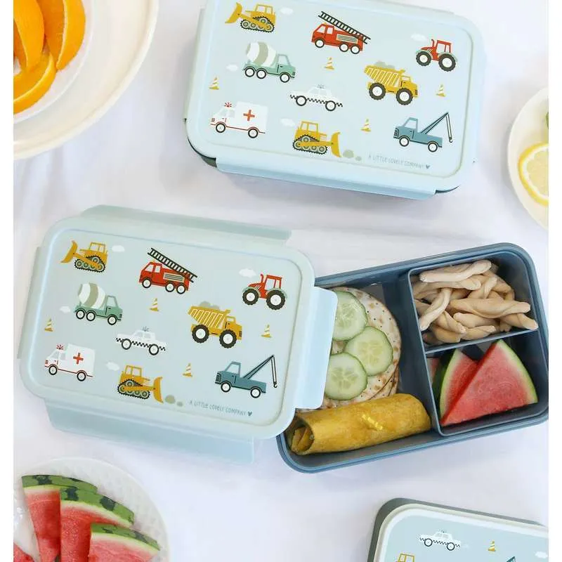 Little Lovely Company Разделен Bento Кутия за Храна - Превозни Средства