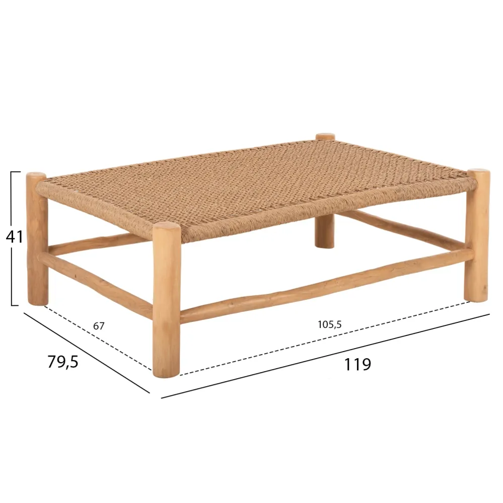 Холна маса LONDER натурал 119x79,5x41