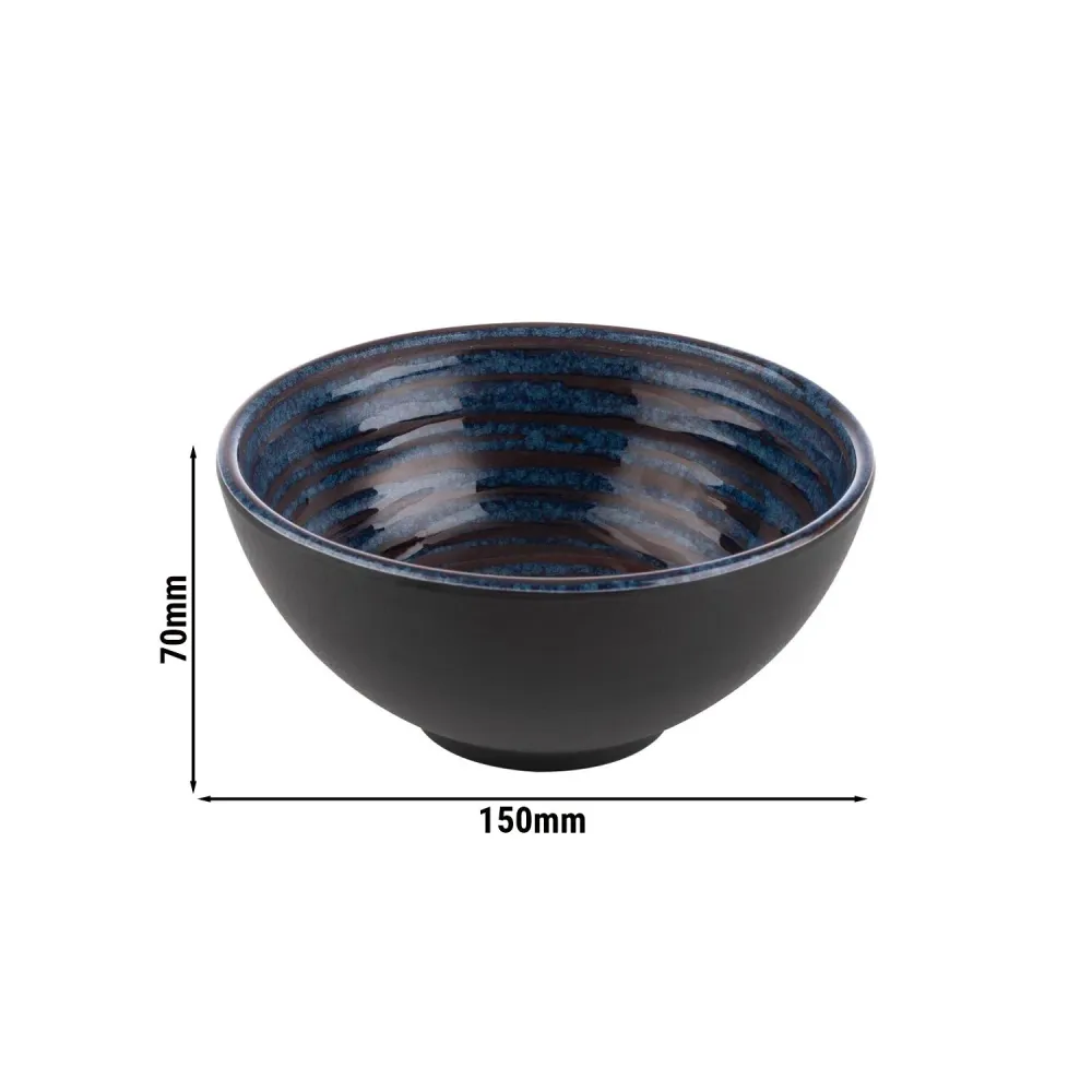 (6 бр.) Купа - LOOPS - Меламин - 0.5L - правоъгълна - 150x150mm - Дълбочина: 70mm - Синьо/Сиво