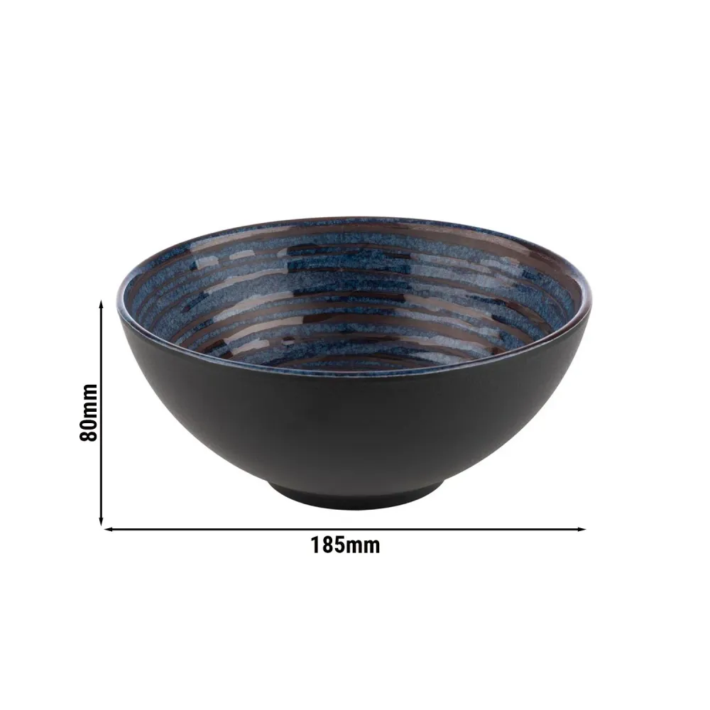 (6 бр.) Купа - LOOPS - Меламин - 1L - Ø 185mm - Дълбочина: 80mm - Синьо