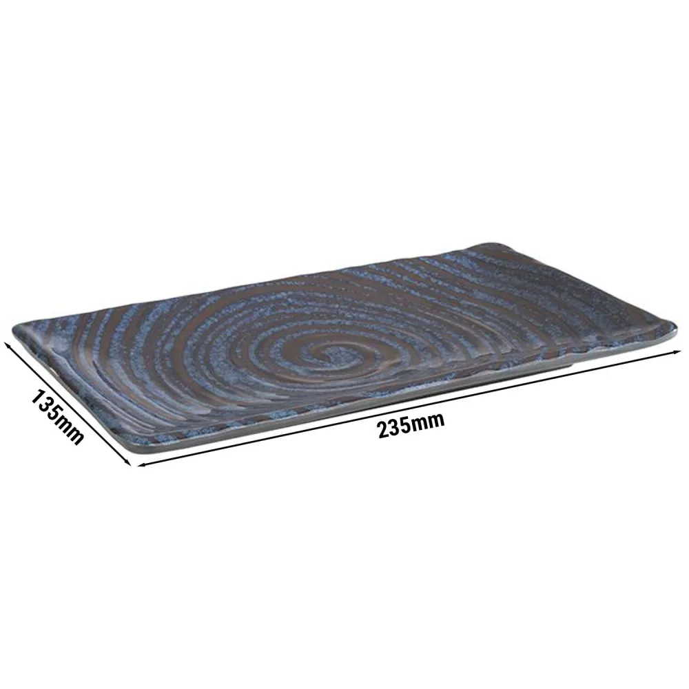 (6 бр.) Табла за сервиране - LOOPS - Меламин - 235x135mm - Височина: 15mm - Син/сив