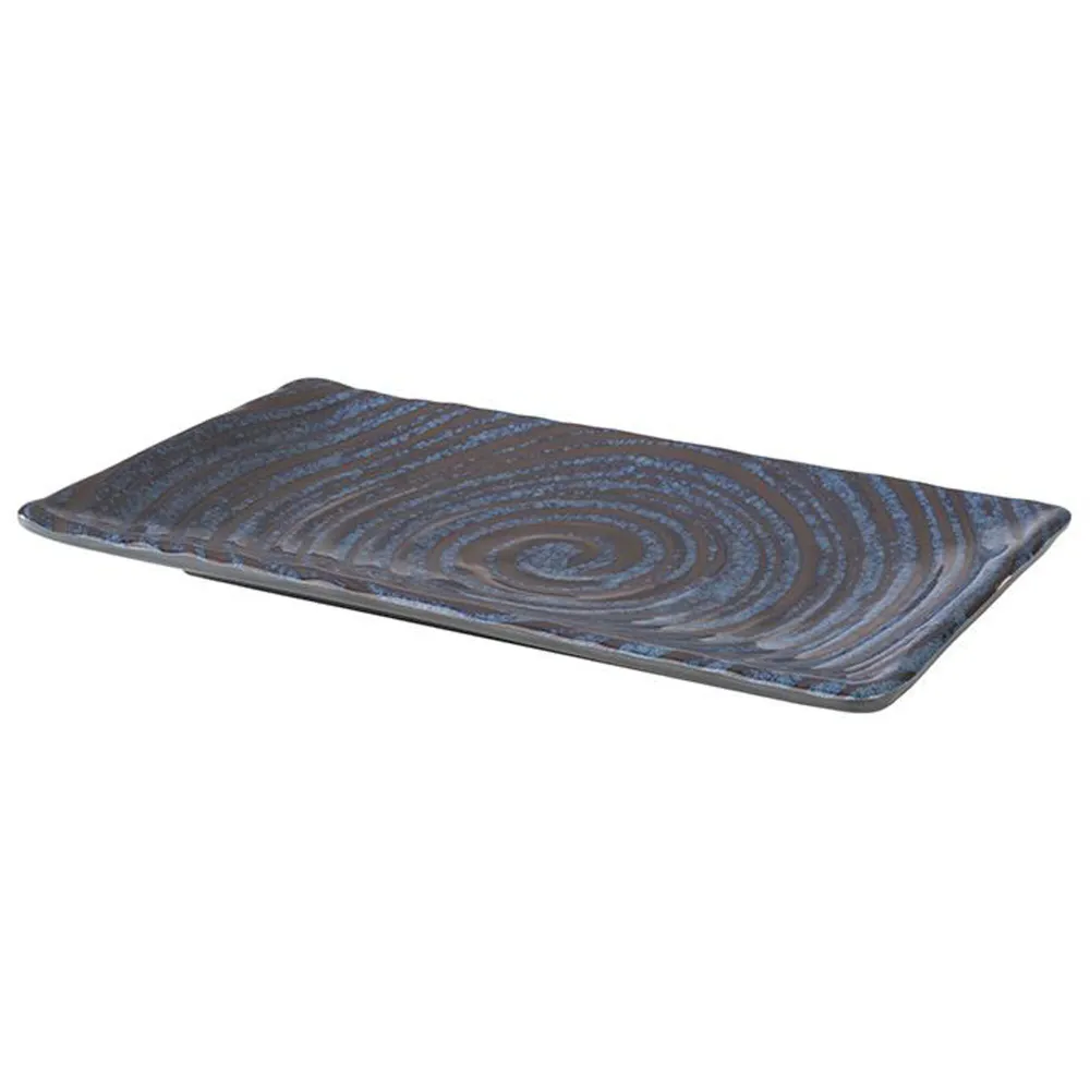 (6 бр.) Табла за сервиране - LOOPS - Меламин - 235x135mm - Височина: 15mm - Син/сив
