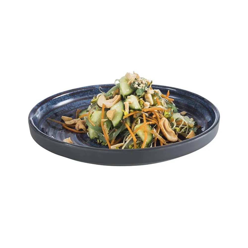(6 бр.) Купичка - LOOPS - Меламин - 250ml - Ø 180mm - Дълбочина: 30mm - Синьо/Сиво